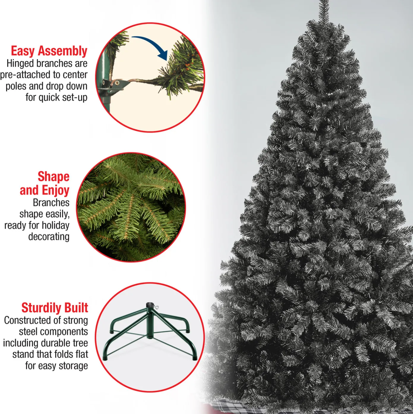 7.5 ft. Color Pop Black Tree