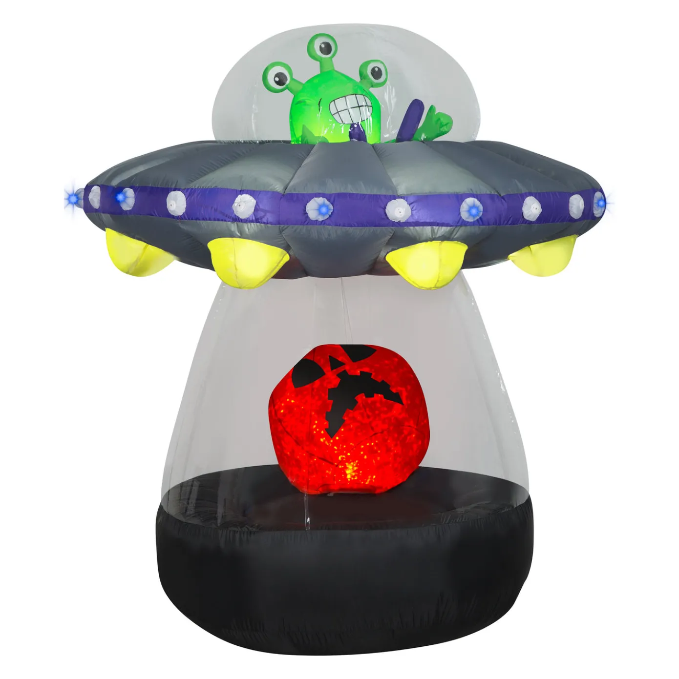 6 ft. Halloween Animated Alien Spacecraft Inflatable Decoration with LED Lights