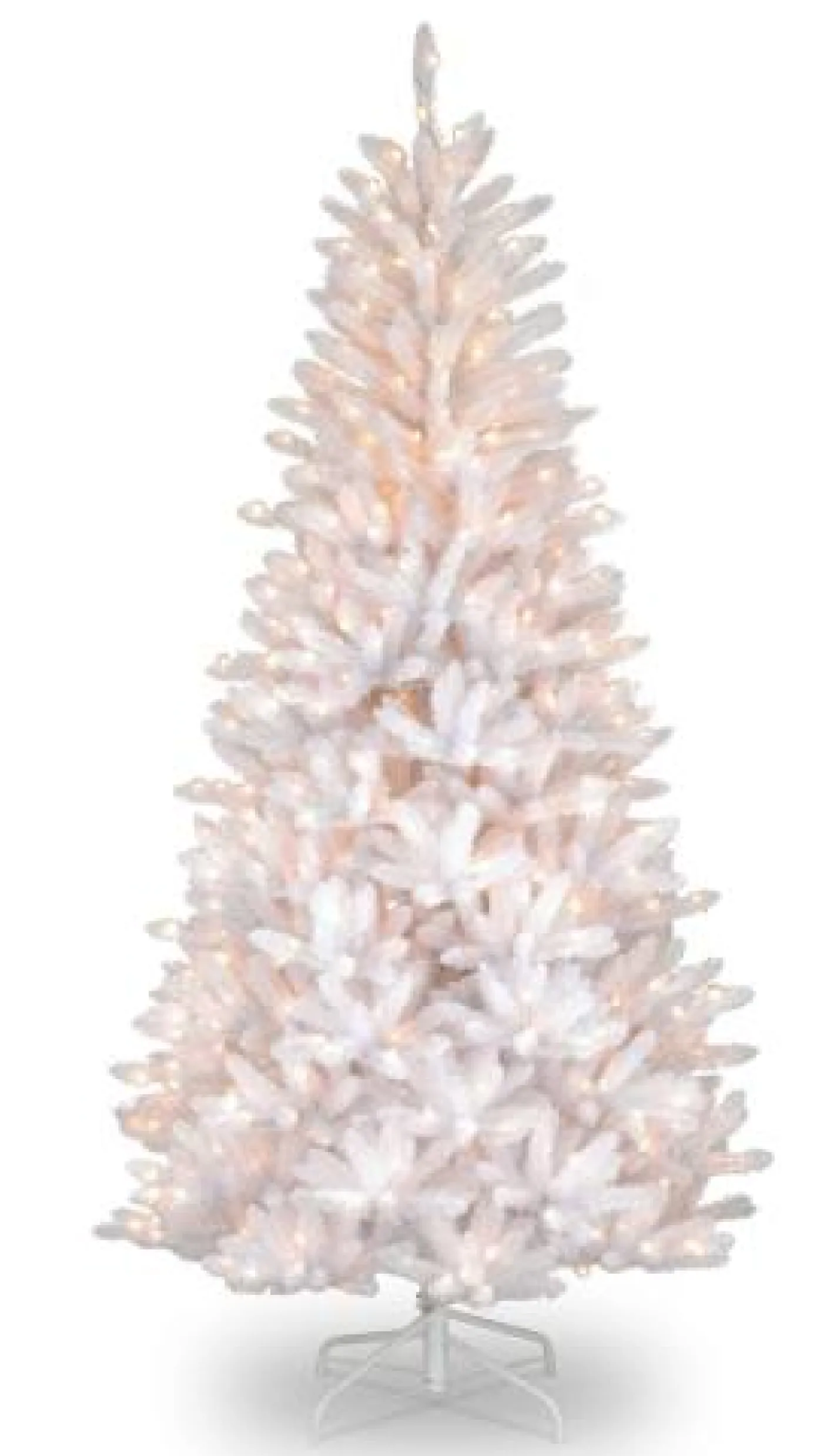 6.5 ft. Pre-Lit Asbury White Fir Slim Tree