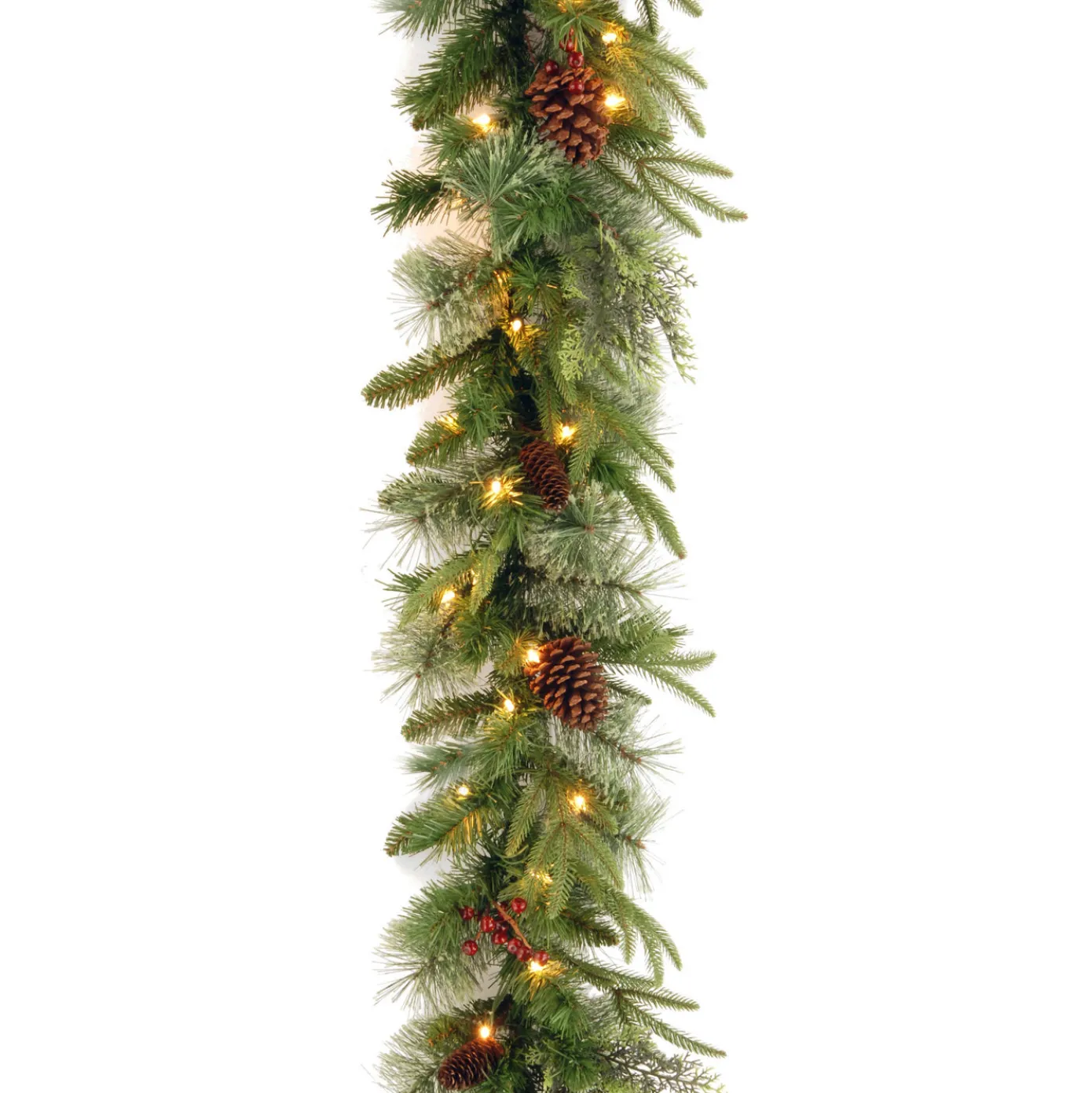 9 ft. Pre-Lit Colonial Fir Garland with Dual Color LED Lights