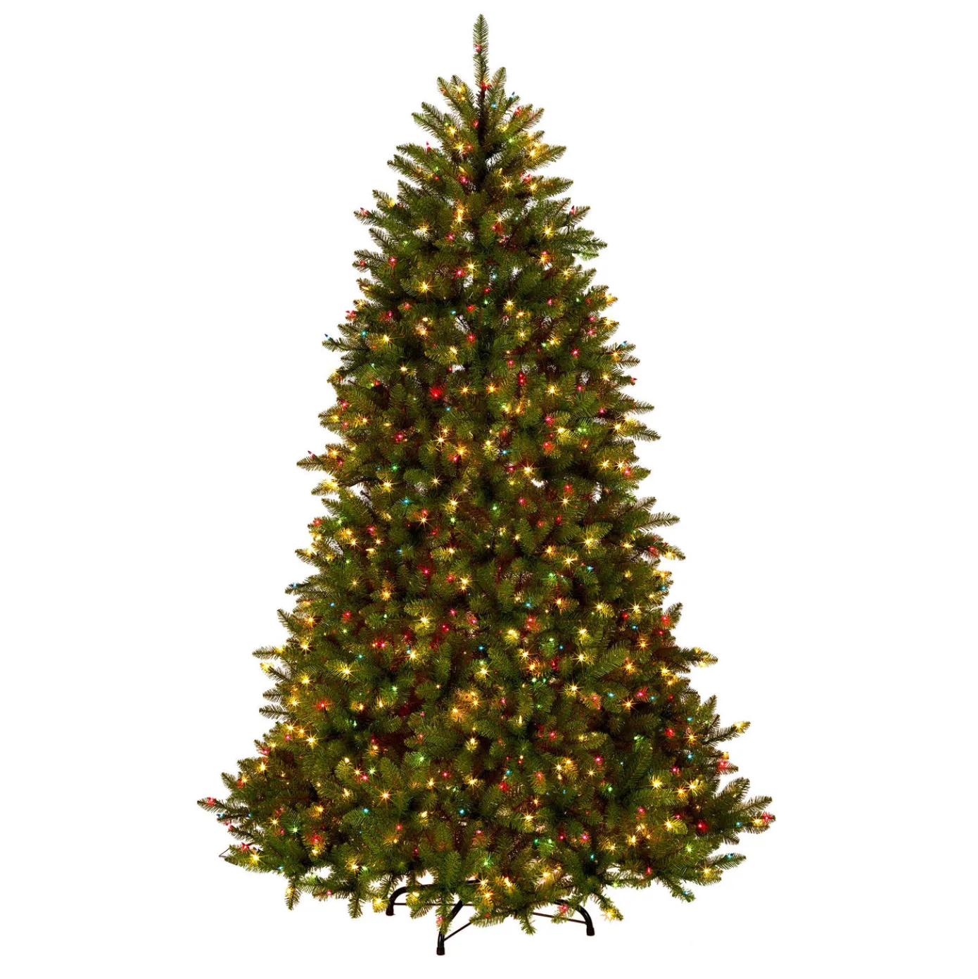 7.5 ft. Pre-Lit Dunhill Fir Tree with Multicolor, Clear Spectrum Lights