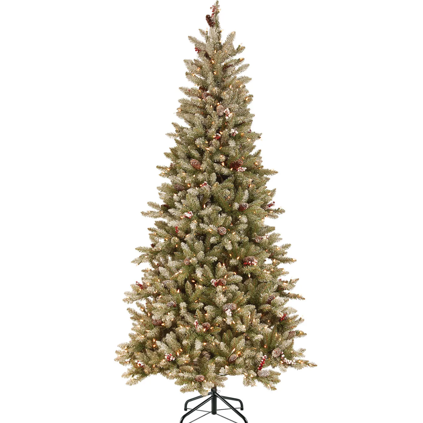 7.5 ft. Pre-Lit Dunhill Fir Slim Tree with Clear Lights