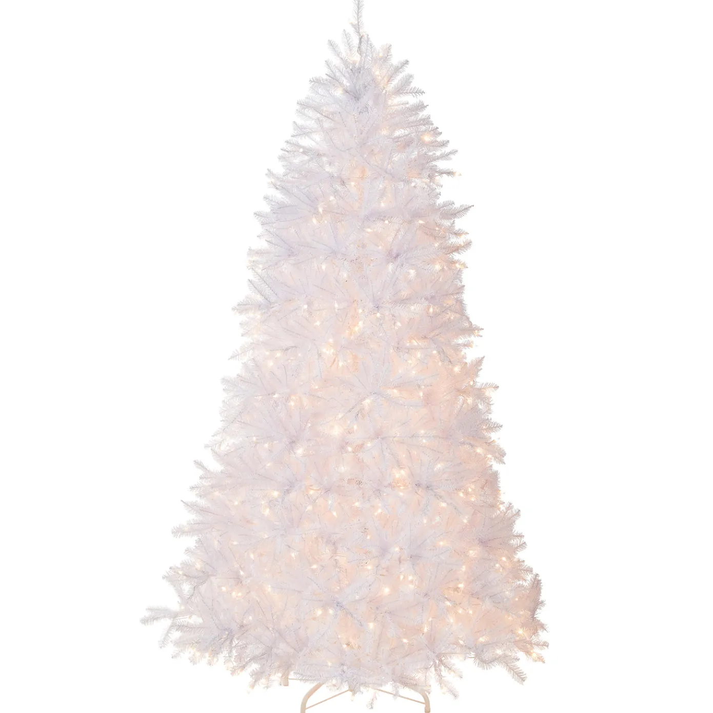 6.5 ft. Pre-Lit Dunhill Fir White Tree with Clear Lights