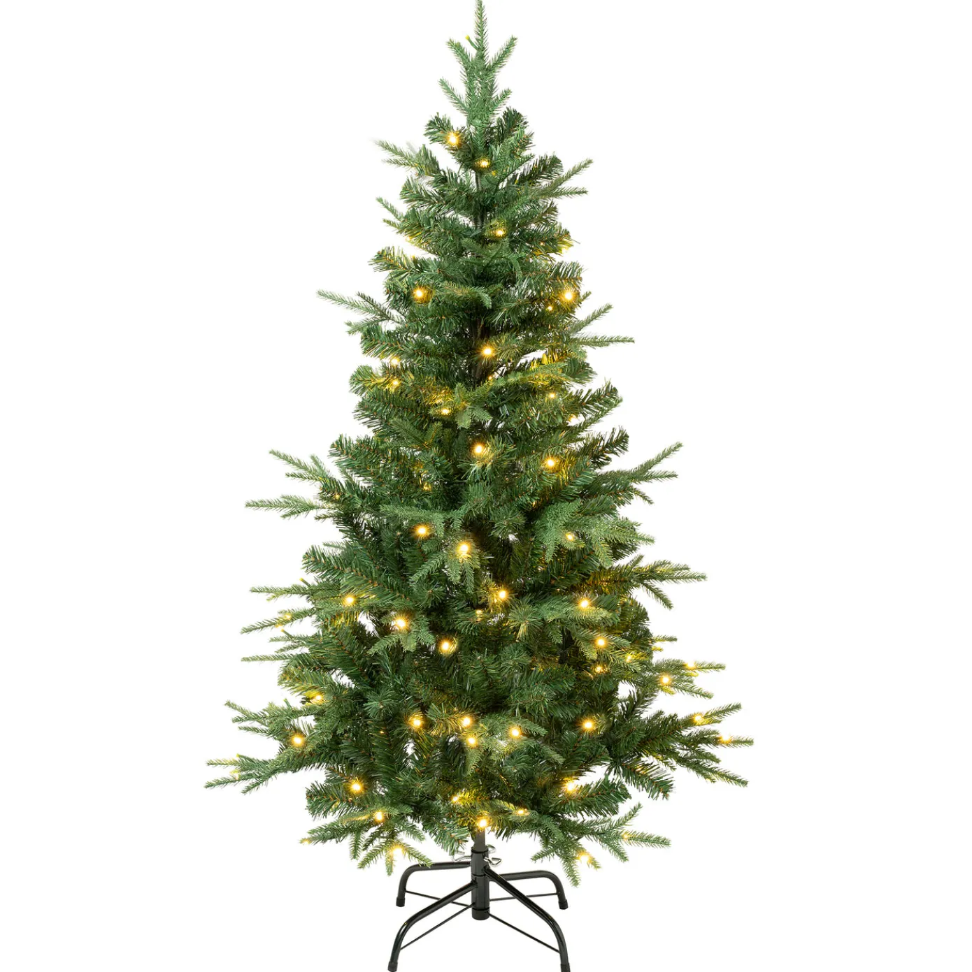 4.5 ft. Pre-Lit Duxbury Light Green Tree with Warm White LED Lights