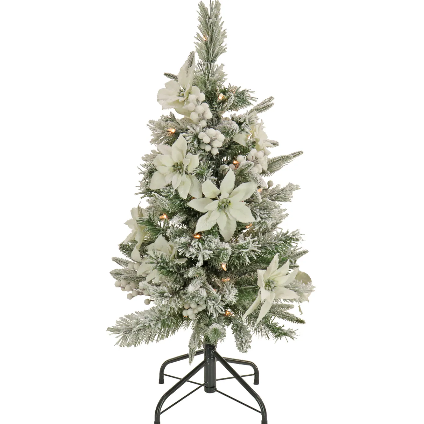3 ft. Pre-Lit Frosted Colonial Slim Tree with Clear Lights