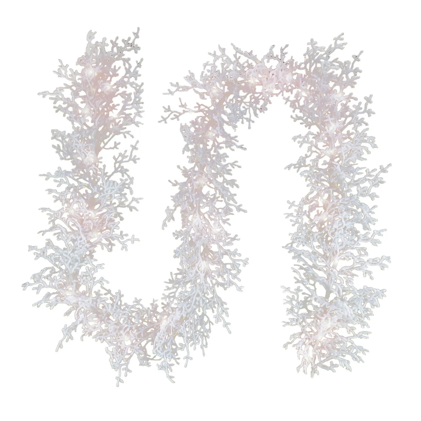 9 ft. Pre-Lit HGTV Home Collection Christmas by the Sea Coral Garland