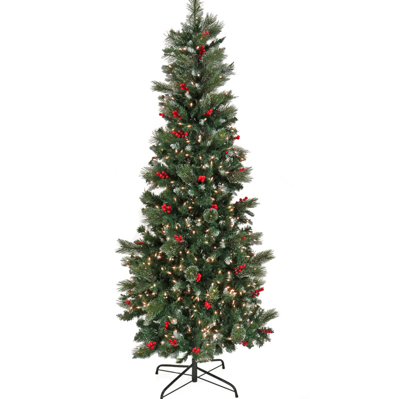 6.5 ft. Pre-Lit Meadowlark Pencil Tree with Clear Lights