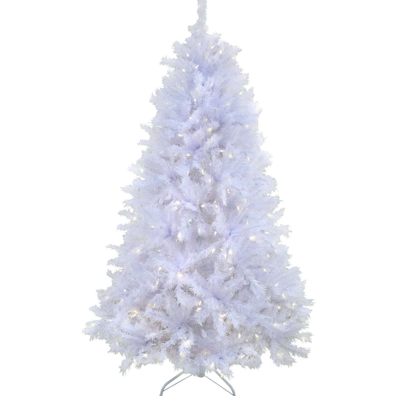 6.5 ft. Pre-Lit Millville White Tree with PowerConnect Warm White LED Lights