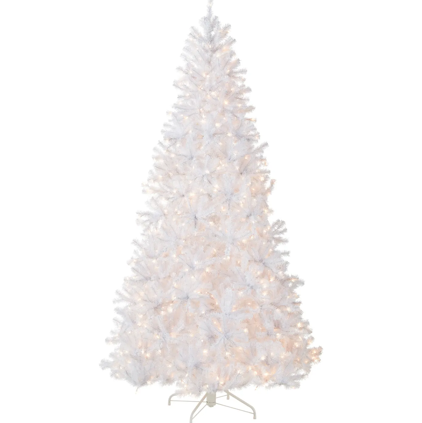 9 ft. Pre-Lit North Valley Spruce White Tree with Clear Lights