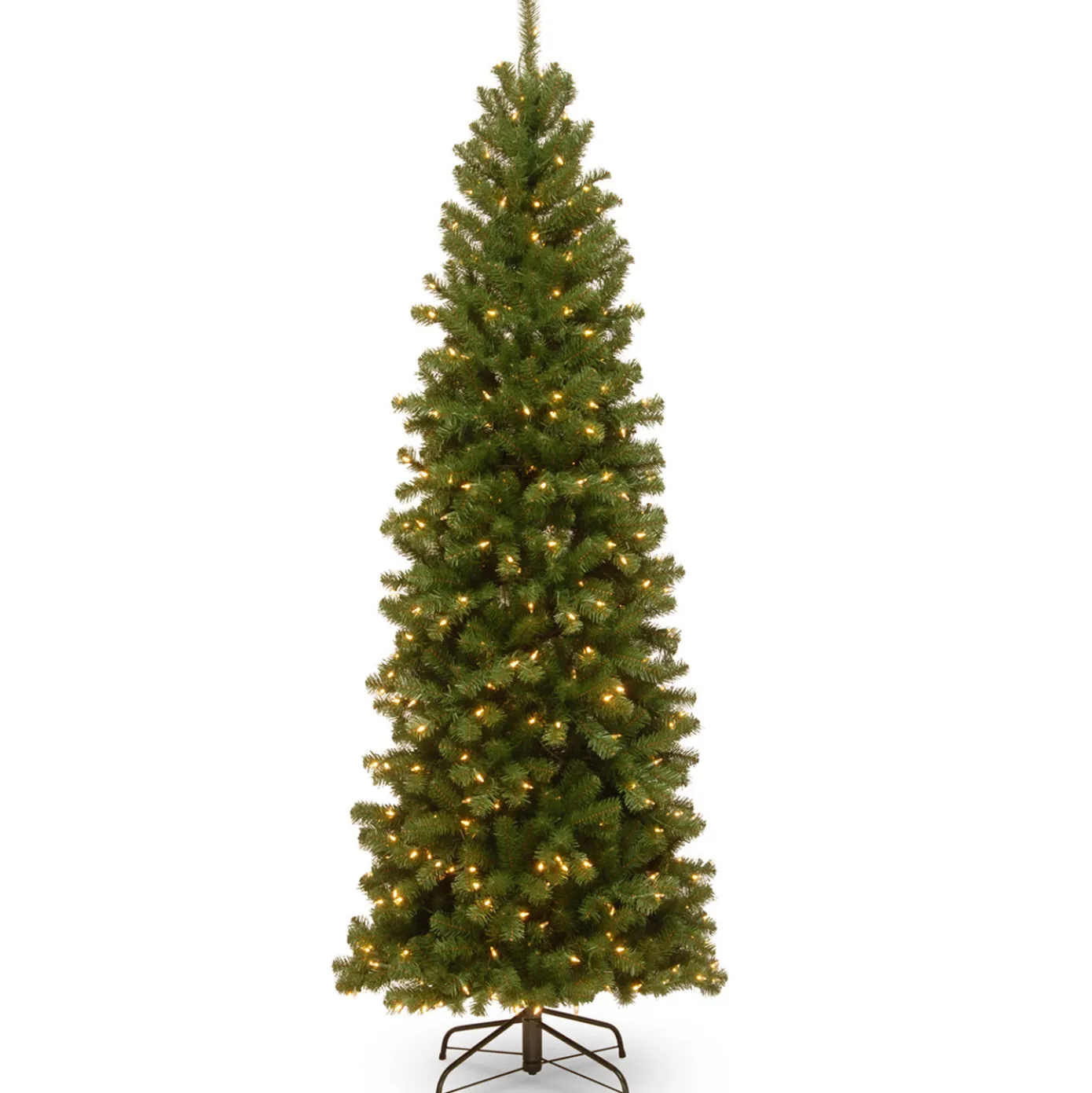 7.5 ft. Pre-Lit North Valley Spruce Pencil Slim Tree with Clear Lights