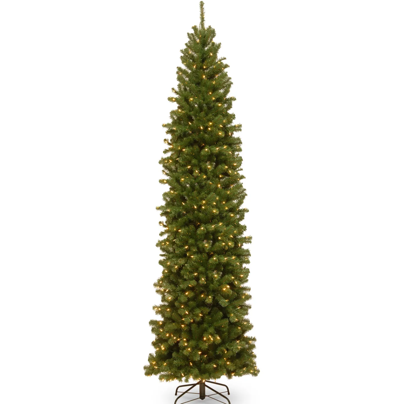 9 ft. Pre-Lit North Valley Spruce Pencil Slim Tree with Clear Lights
