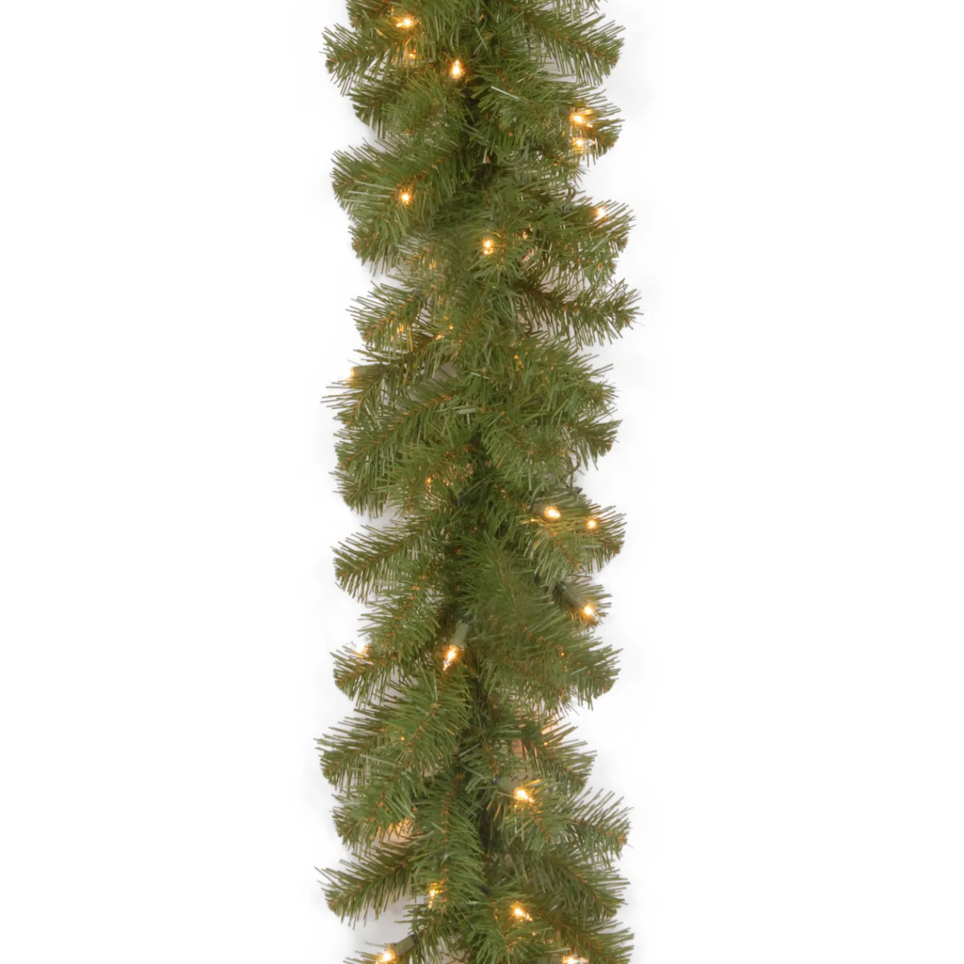9 ft. Pre-Lit North Valley Spruce Garland with Dual Color LED Lights