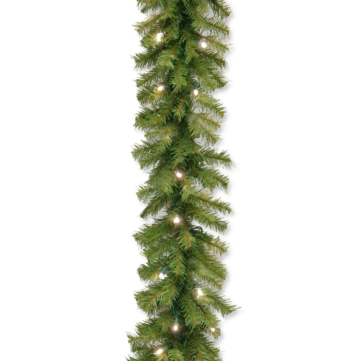 9 ft. Pre-Lit Norwood Fir Garland with Warm White LED Lights