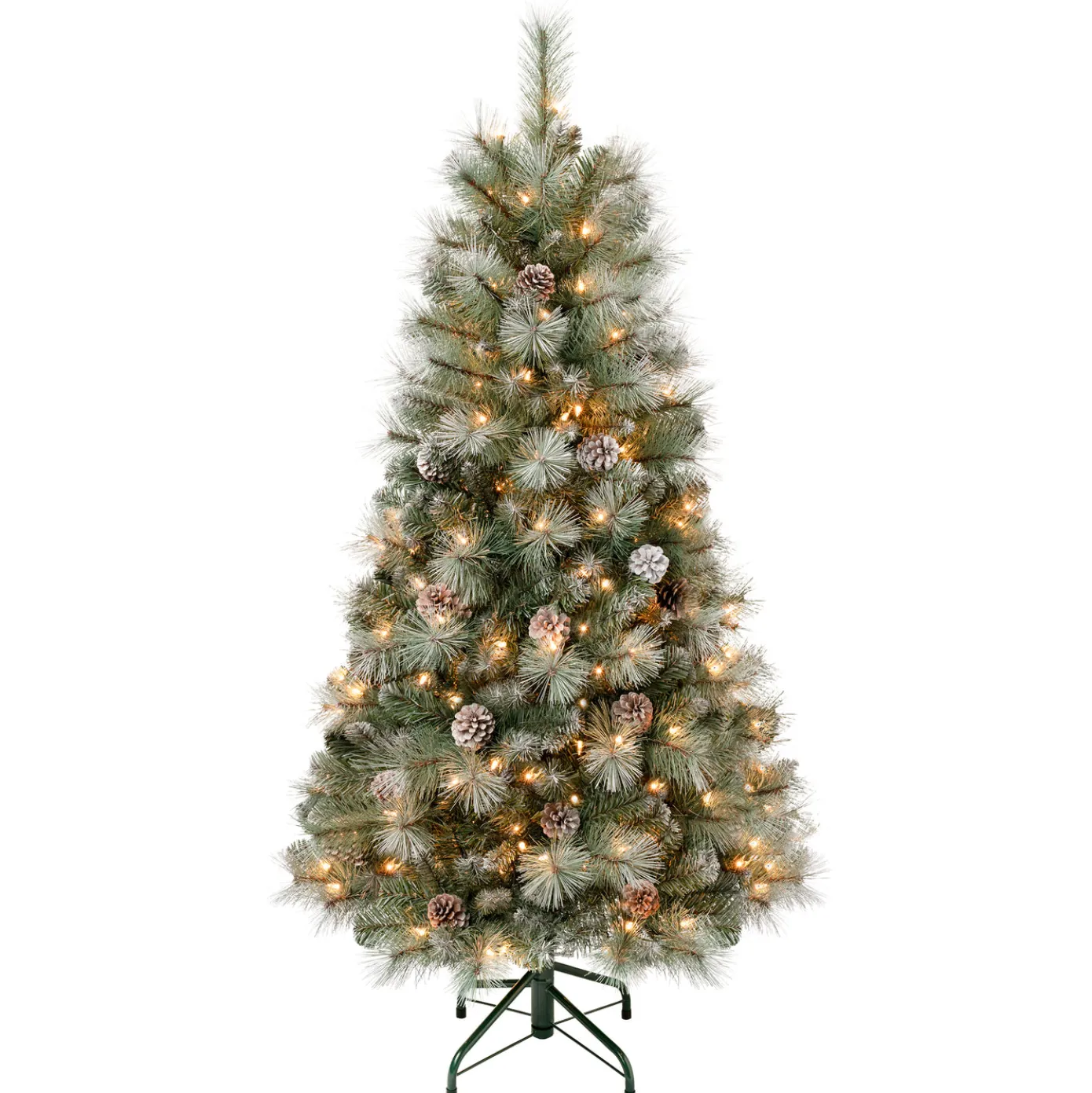4.5 ft. Pre-Lit Perry Mixed Pine Tree with Clear Lights