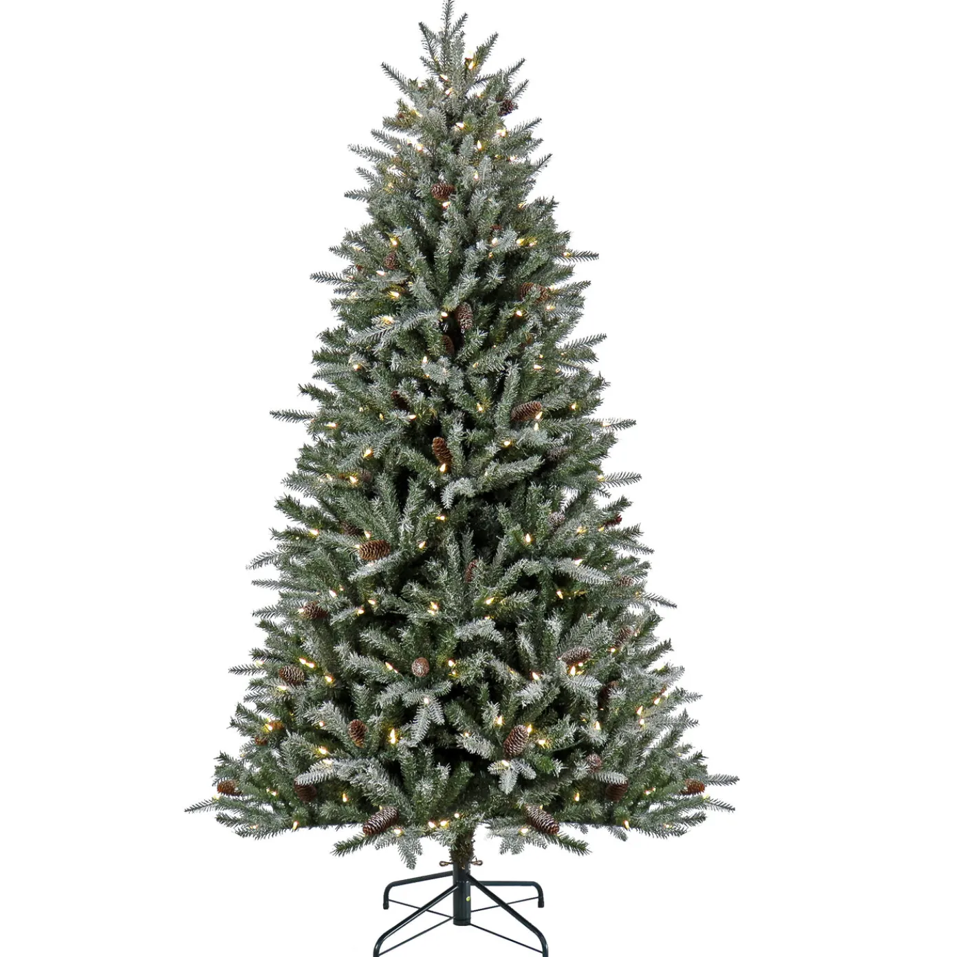 7 ft. Pre-Lit Snowy Olallie Pine Tree with LED Lights