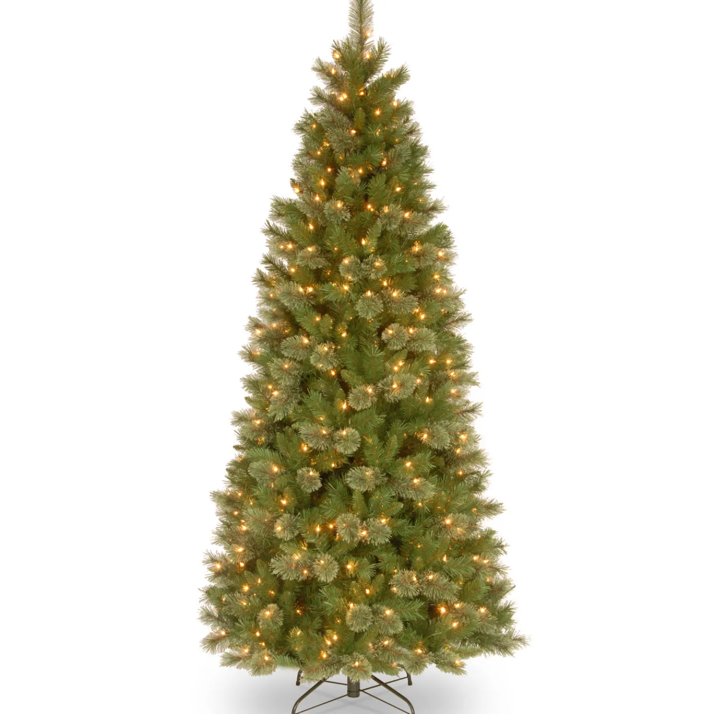 7.5 ft. Pre-Lit Tacoma Pine Slim Tree with Clear Lights