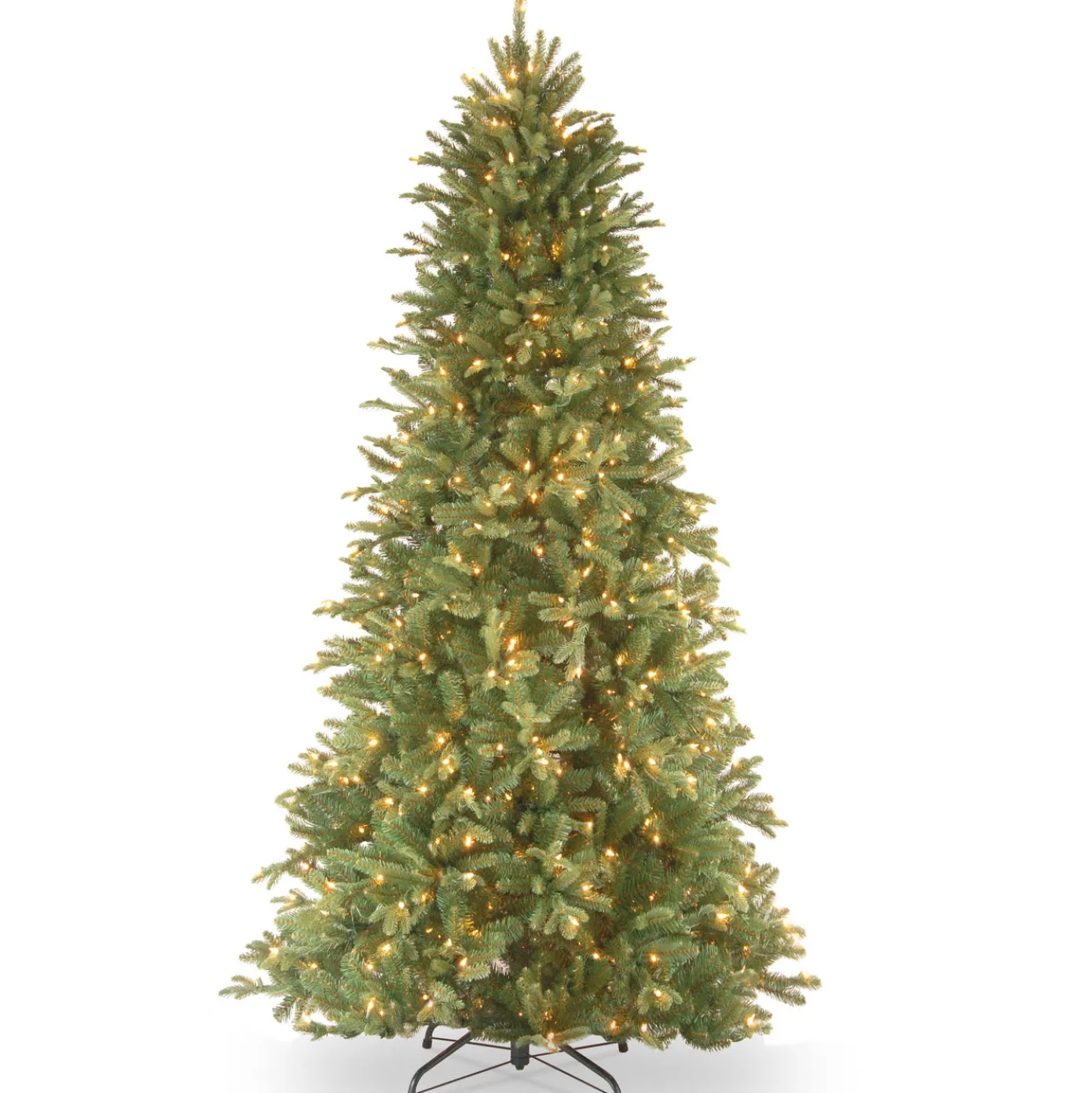 6.5 ft. Pre-Lit Tiffany Fir Slim Tree with Clear Lights PE Branch Tips