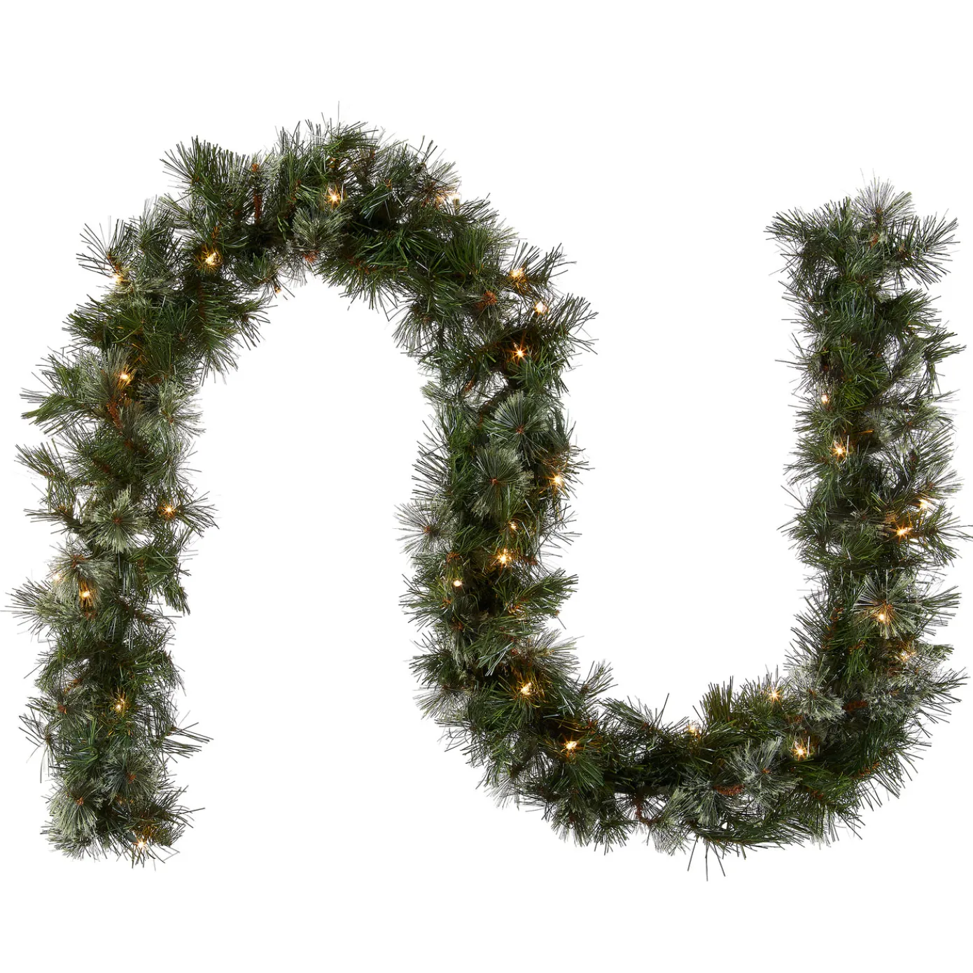 9 ft. Pre-Lit Wispy Willow Garland with Clear Lights