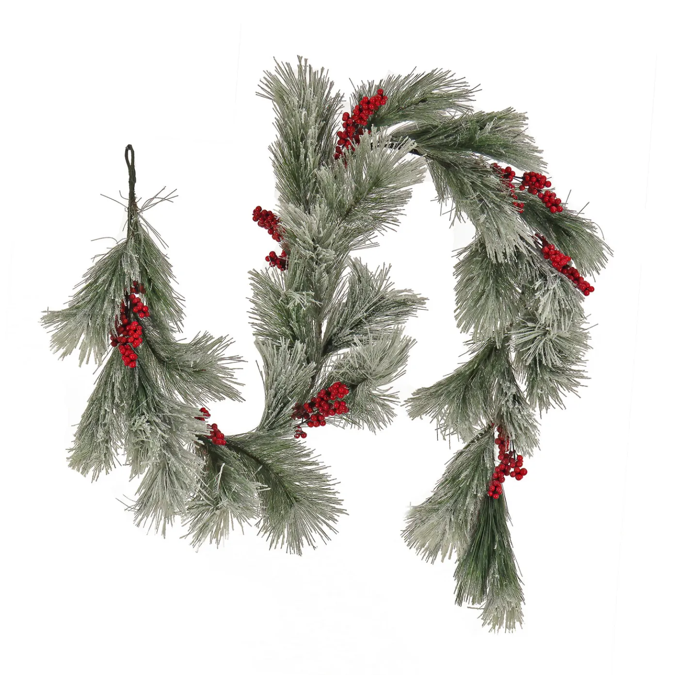8 ft. Snowy Pine Berry Plastic Garland