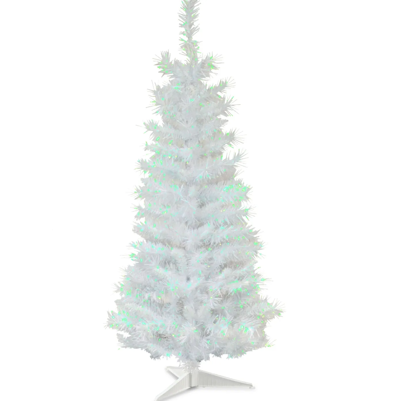 3 ft. Tinsel Collection White Iridescent Tree