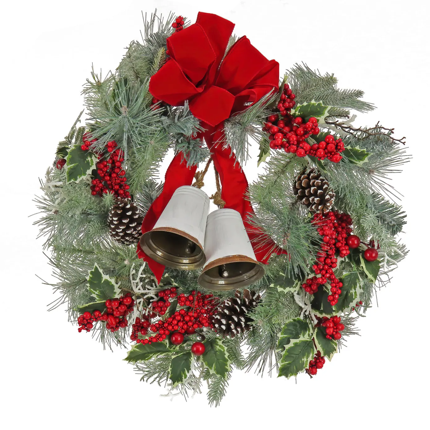 26 in. Berry Pine Plastic Wreath