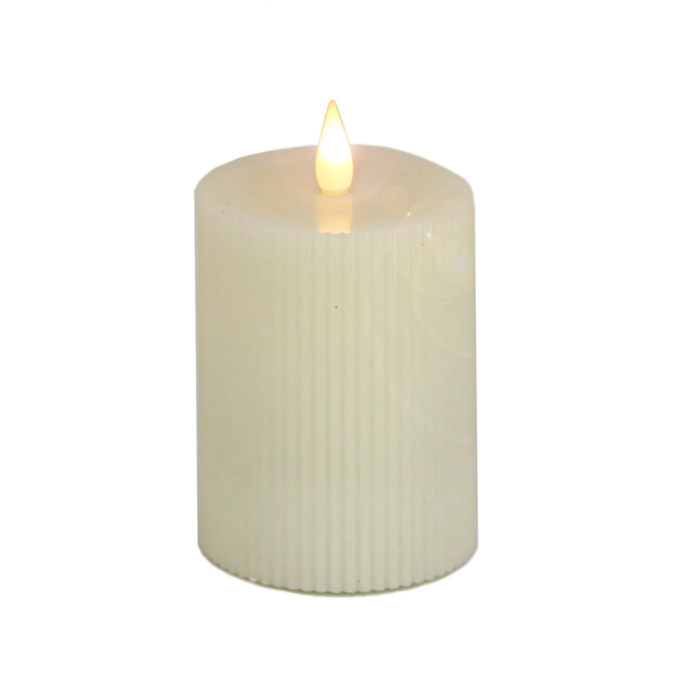3 in. by 5 in. HGTV Home Collection Flameless Georgetown Pillar Candle, Ivory