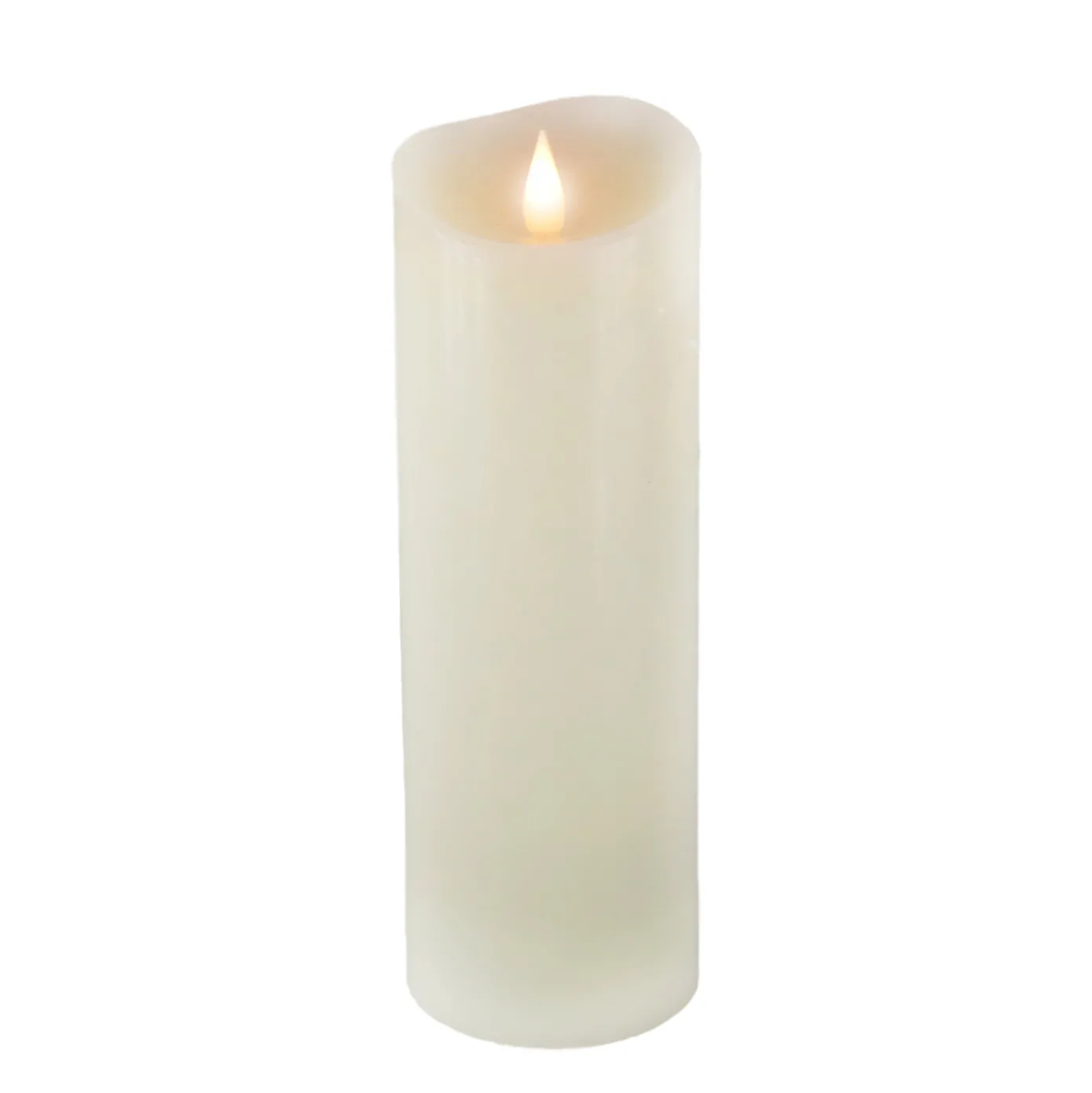 3 in. by 9 in. HGTV Home Collection Flameless Heritage Pillar Candle, Ivory