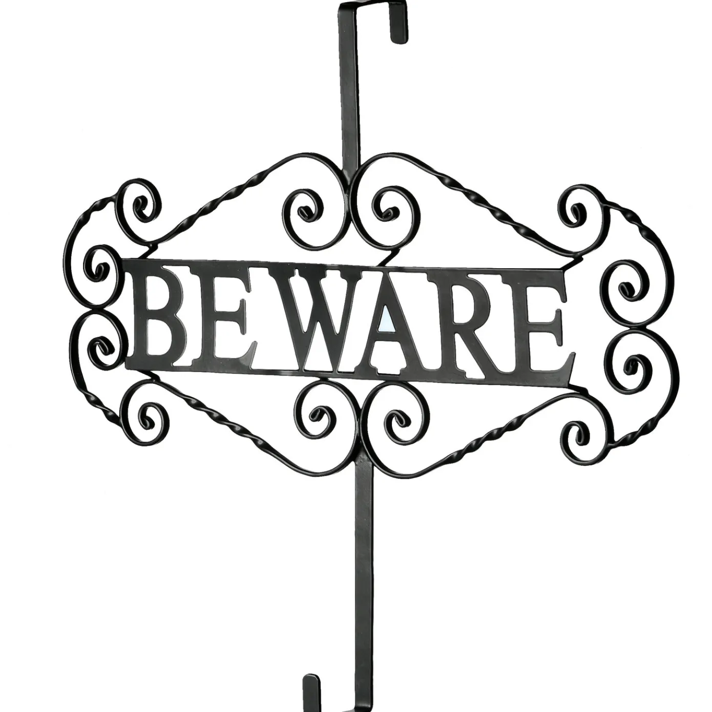 16 in. Halloween Beware Wreath Hanger