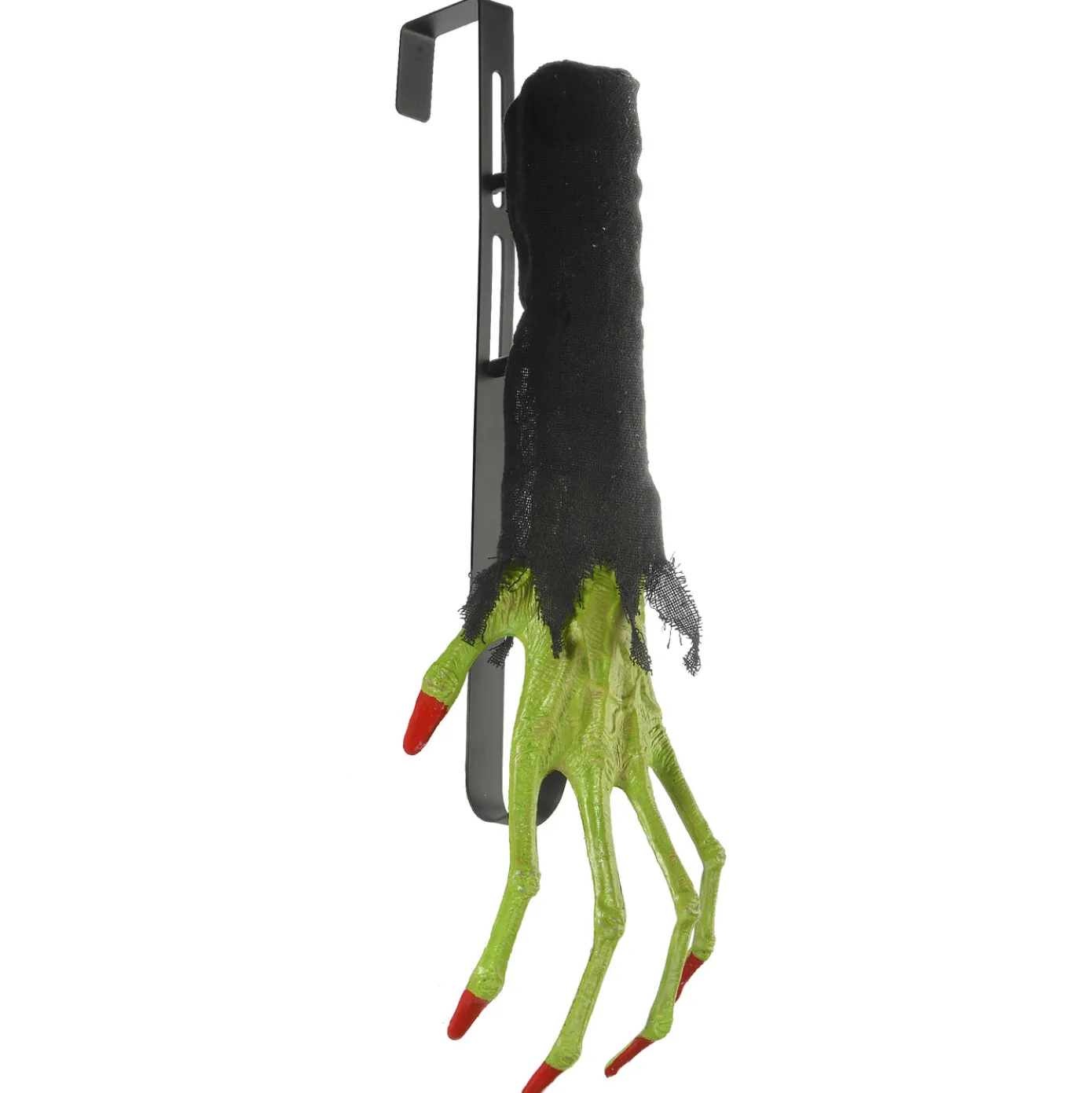 18 in. Halloween Green Zombie Arm and Hand Wreath Hanger