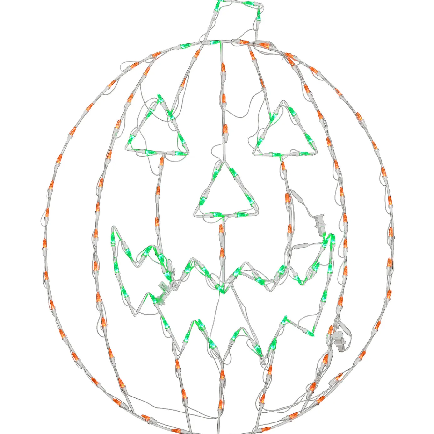 44 in. Halloween Jack O Lantern Lighted Sign Decoration with LED Lights