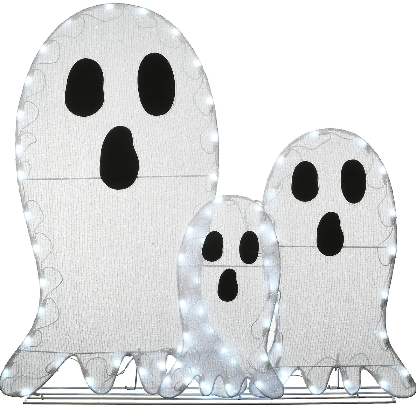 36 in. Halloween Pre-Lit Ghost Trio Outdoor Decoration with LED Lights