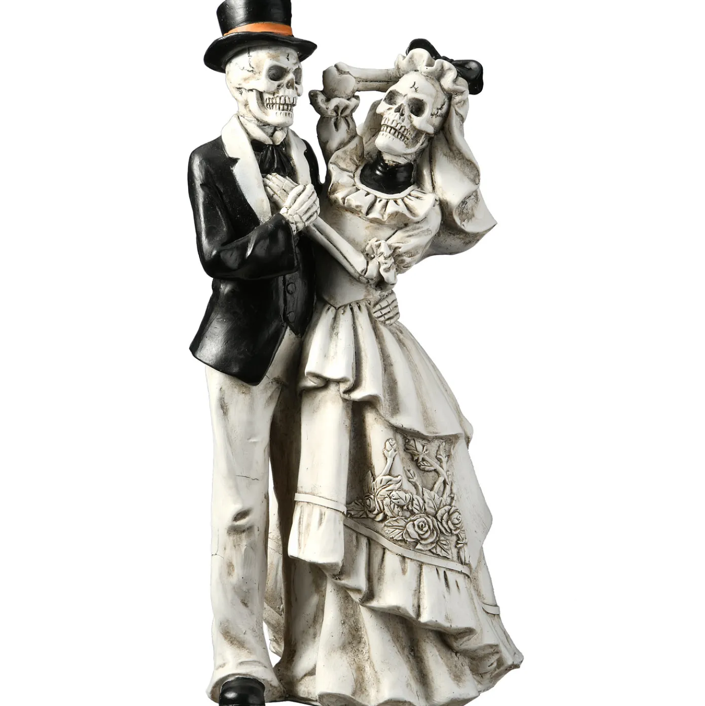 11 in. Halloween Skeleton Bride and Groom Decoration