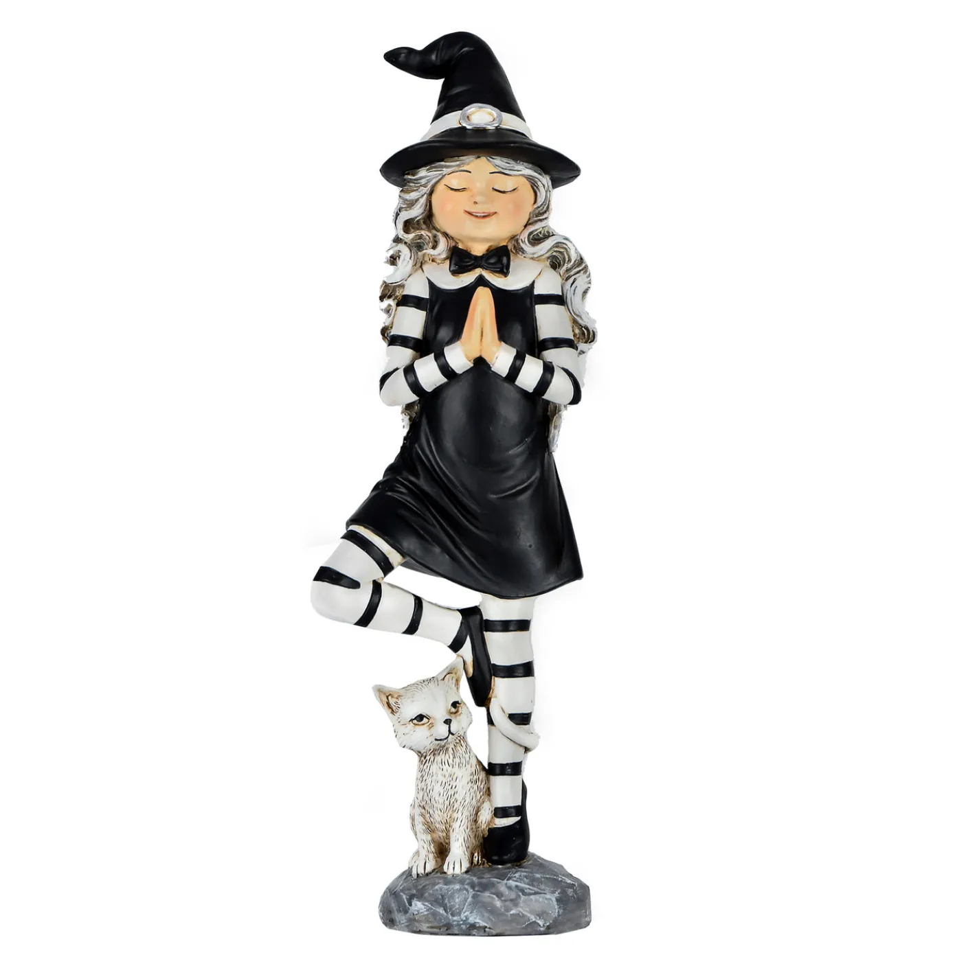 9 in. Halloween Witch in a Yoga Pose Tabletop Decoration