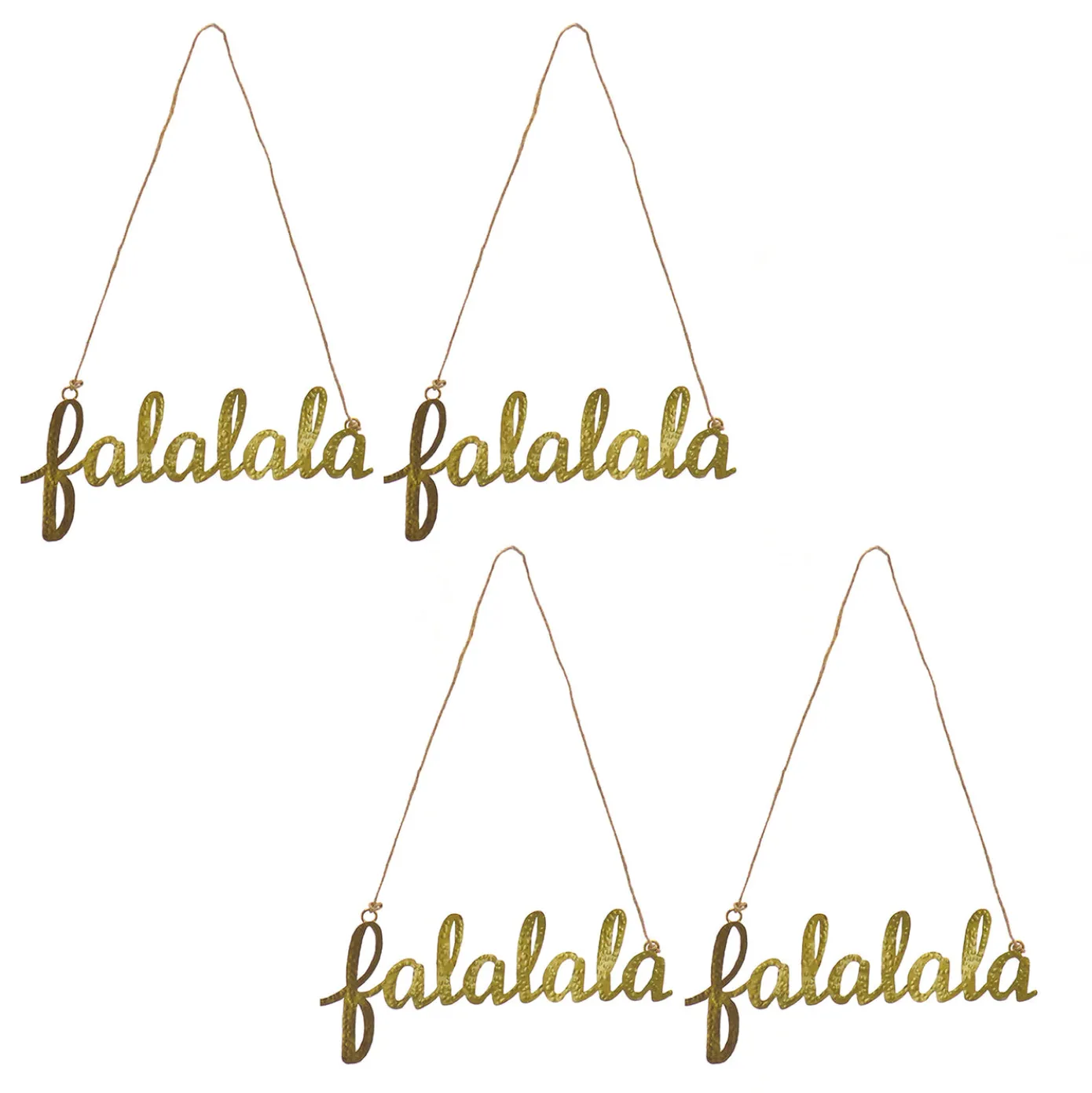 9 in. HGTV Home Collection Falalala Metal Ornament Set