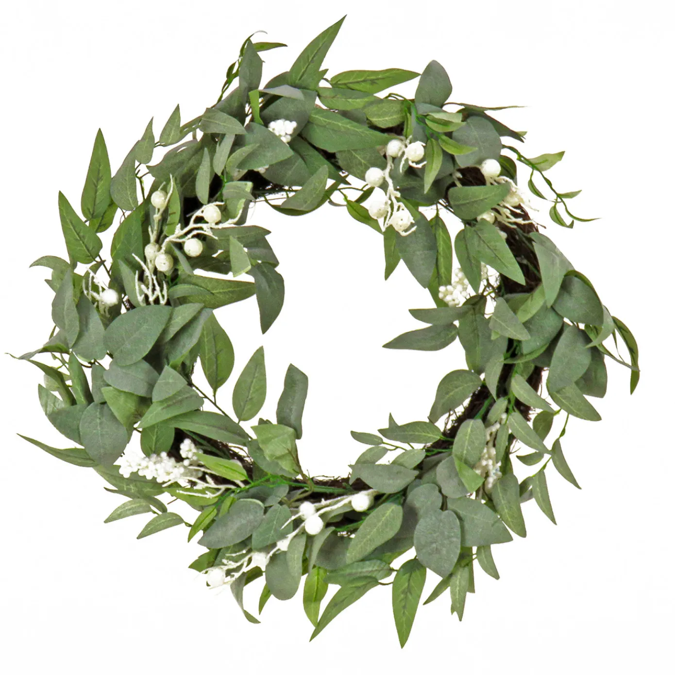 24 in. Mixed Leaves Decorated Wreath
