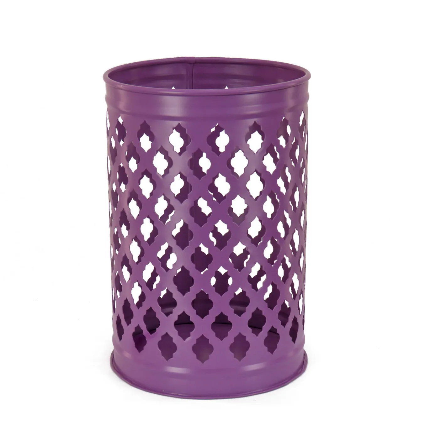 12 in. Modern Design and Finish Dusty Lavender Outdoor Lantern Candleholder