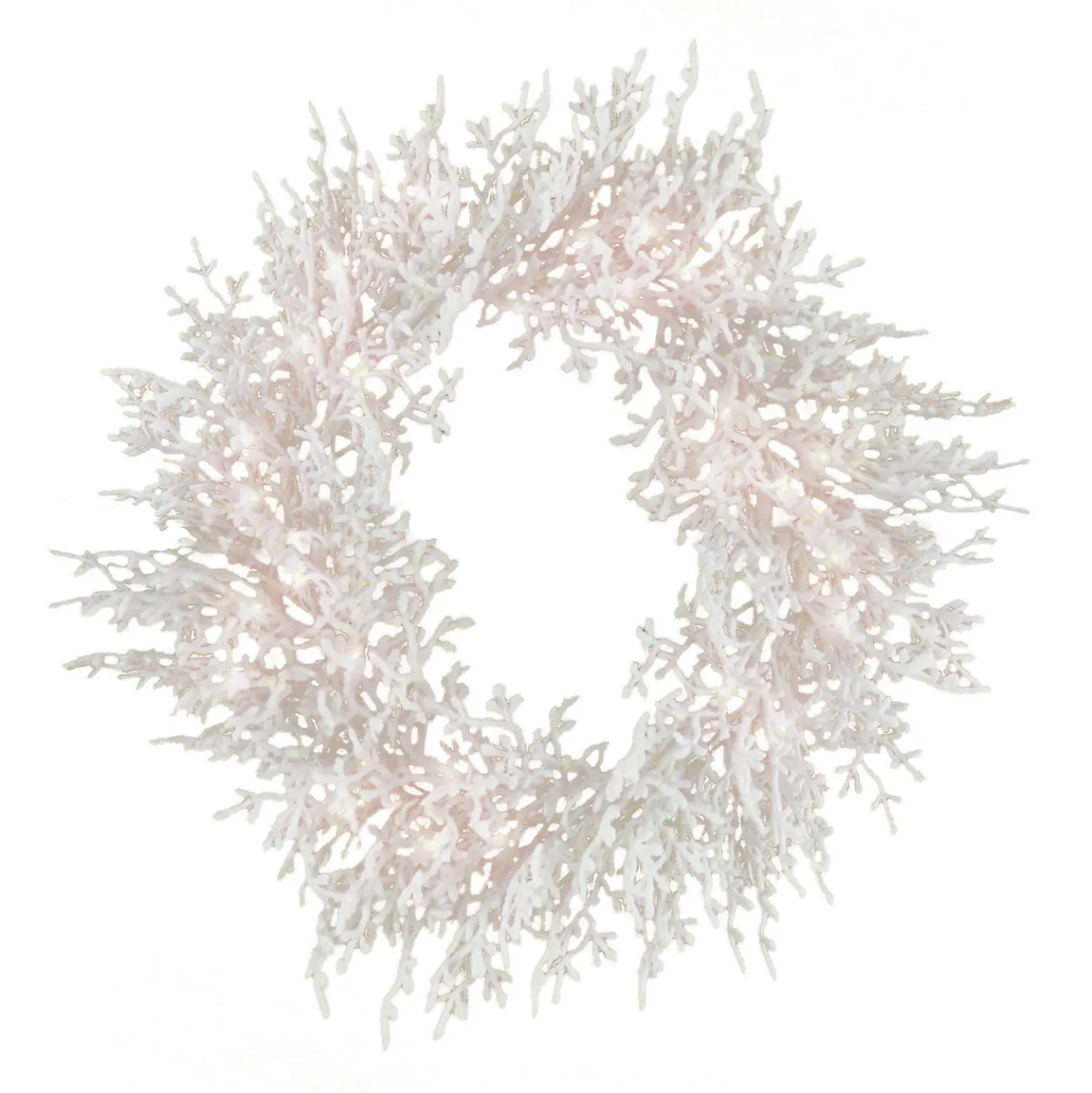 30 in. Pre-Lit HGTV Home Collection Christmas by the Sea Coral Wreath