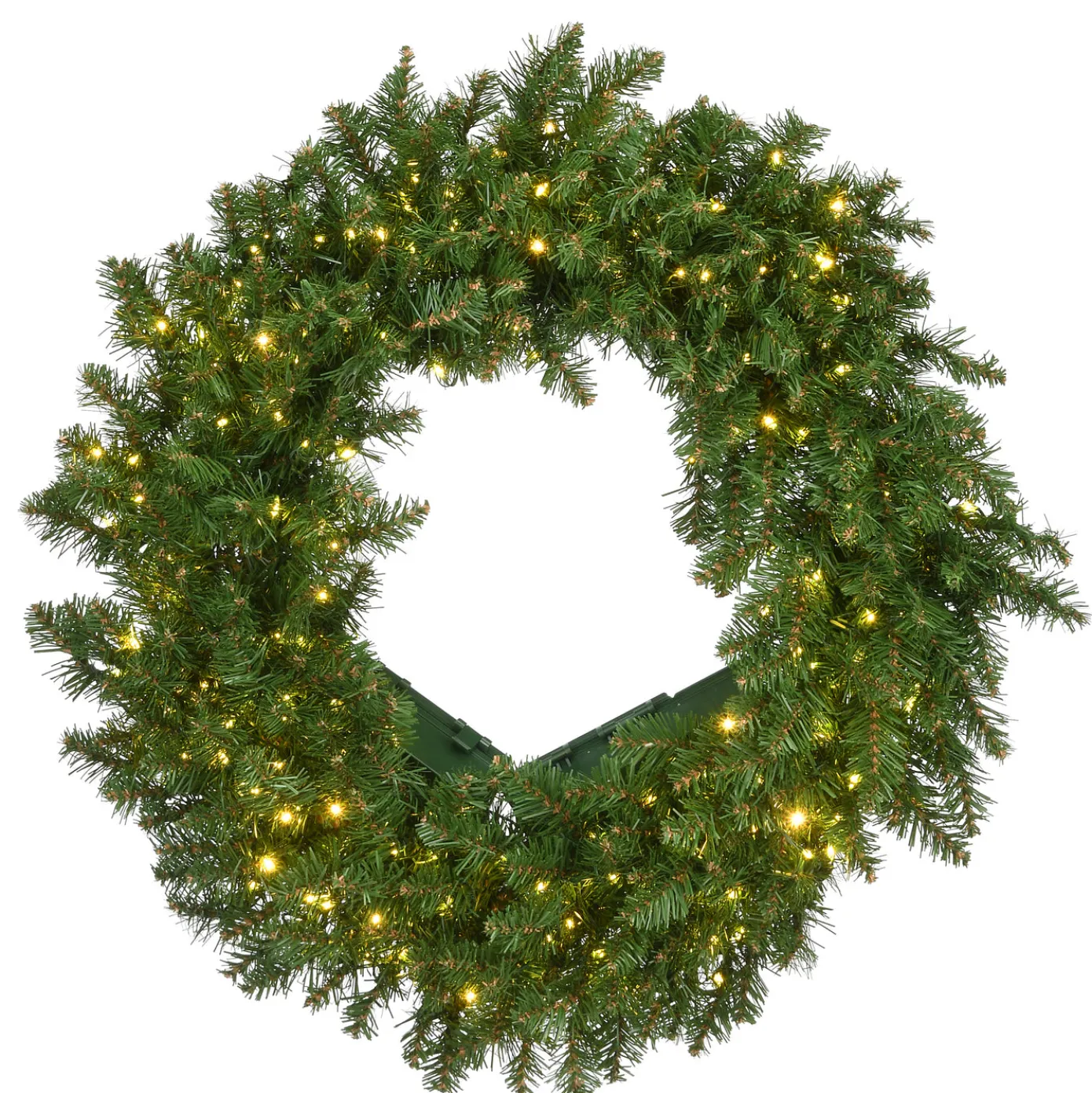24 in. Pre-Lit Kingswood Fir Wreath with Dual Color Infinity Lights