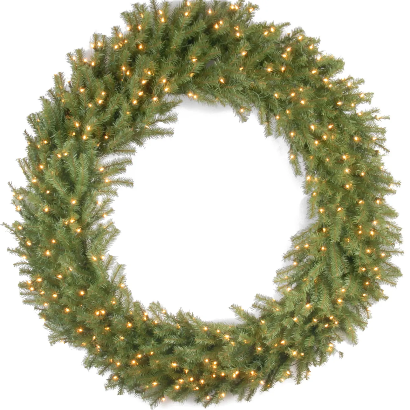 60 in. Pre-Lit Norwood Fir Wreath with Clear Lights