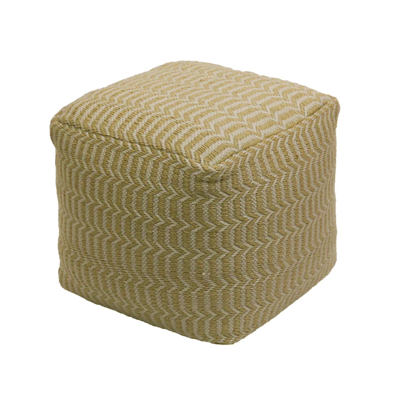 16 in. Sand Hand Woven Pouf Ottoman
