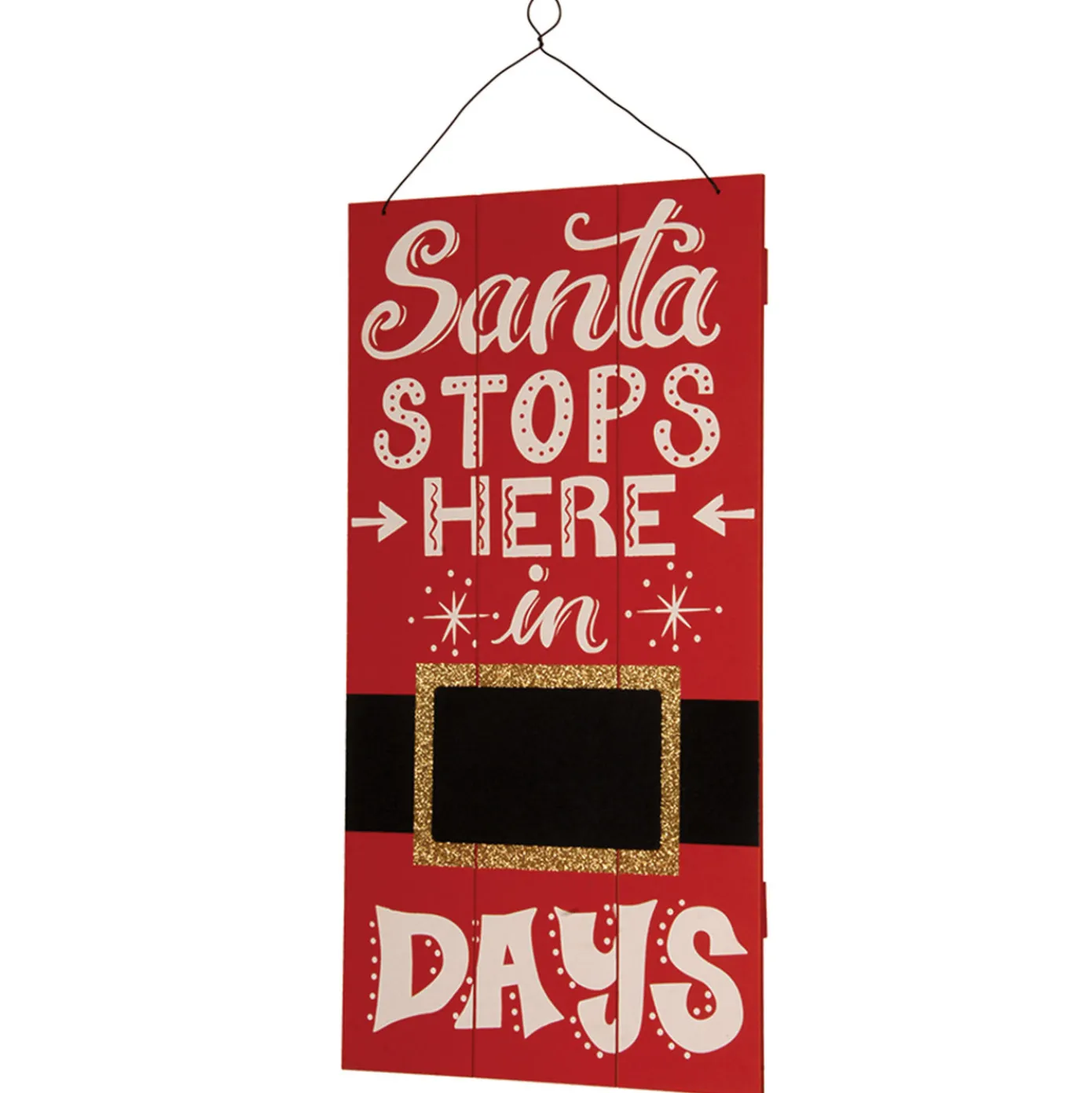 22 in. Santa Countdown Wall Art