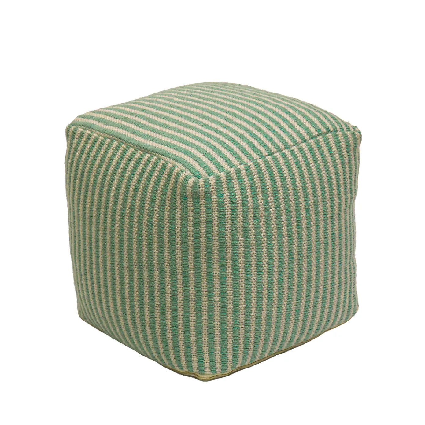 16 in. Sea Mist Hand Woven Pouf Ottoman