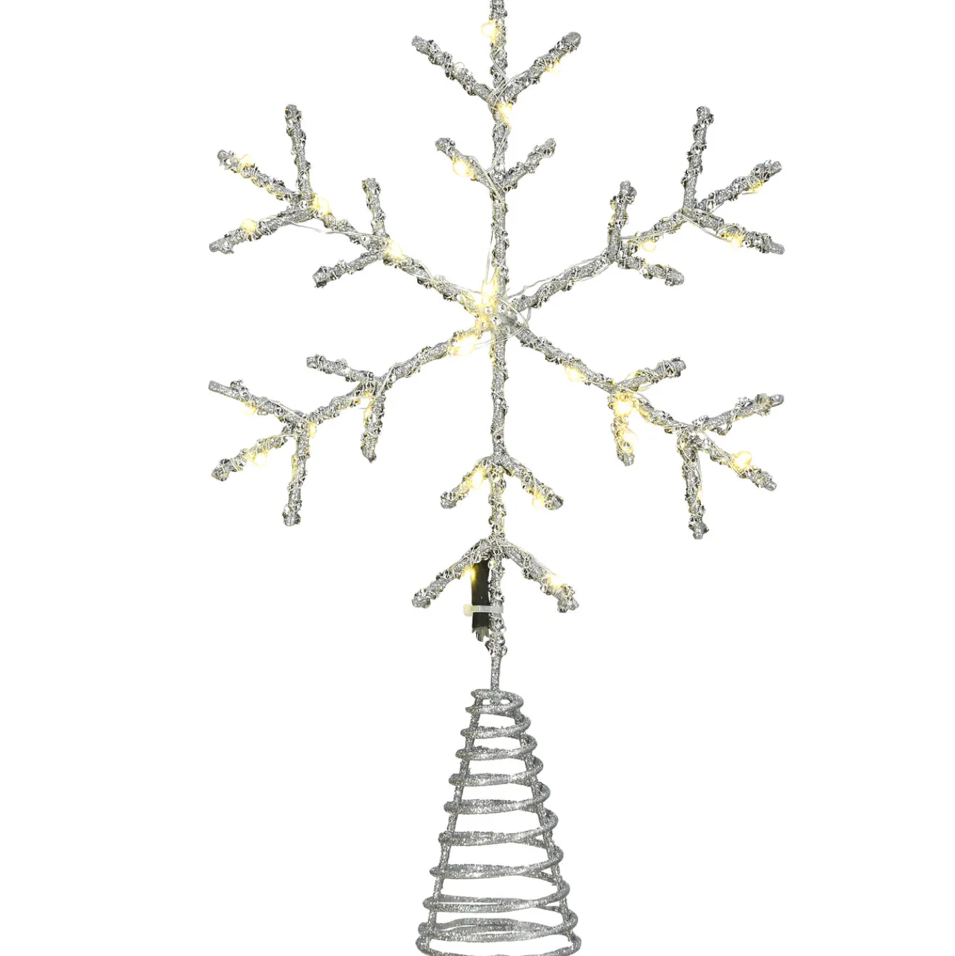 14.5 in. Snowflake Tree Top for Artificial Trees with Dual Color Lights