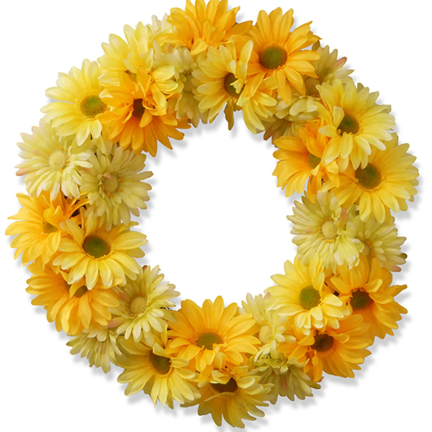 19 in. Spring Garden Accents Yellow Cosmos Wreath