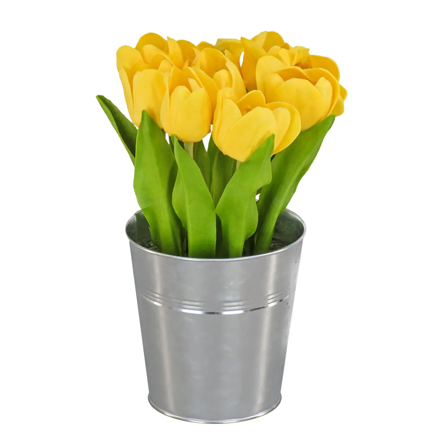 9 in. Spring Light Yellow Tulip Bouquet