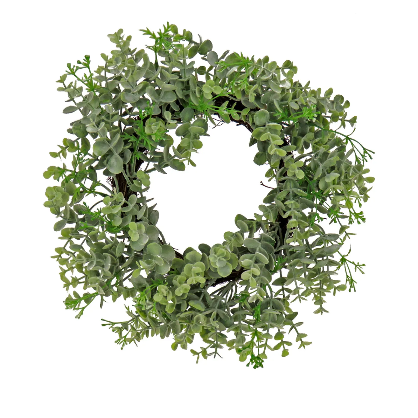 14 in. Spring Table Wreath with Eucalyptus Leaf Stems