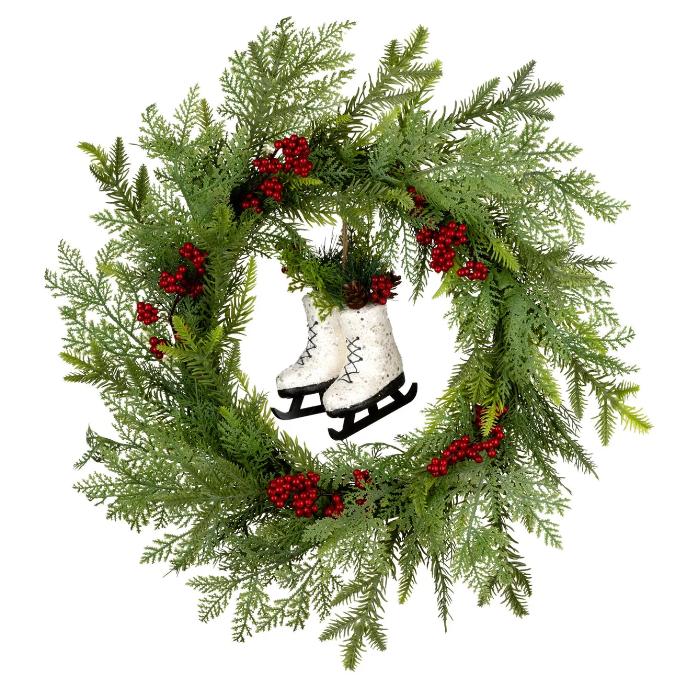 22 in. Winter Skates Wreath