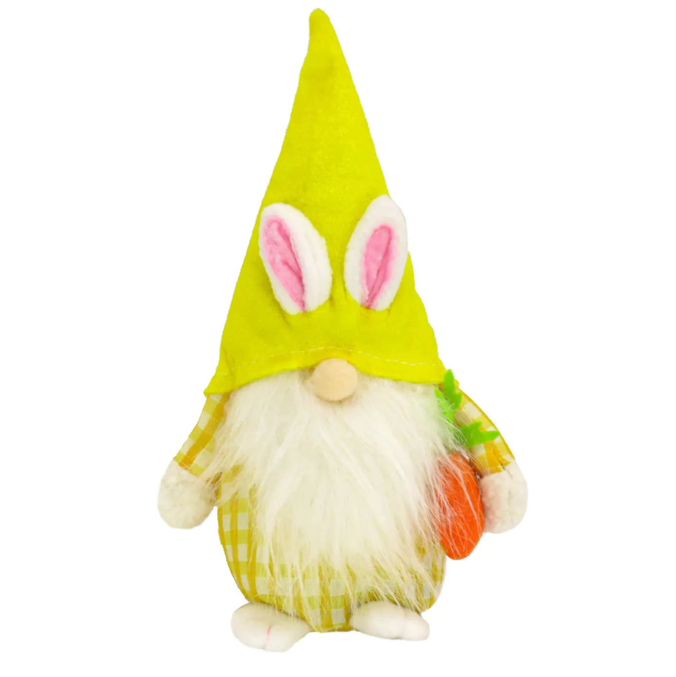 11 in. Yellow Easter Bunny Gnome Table Decoration