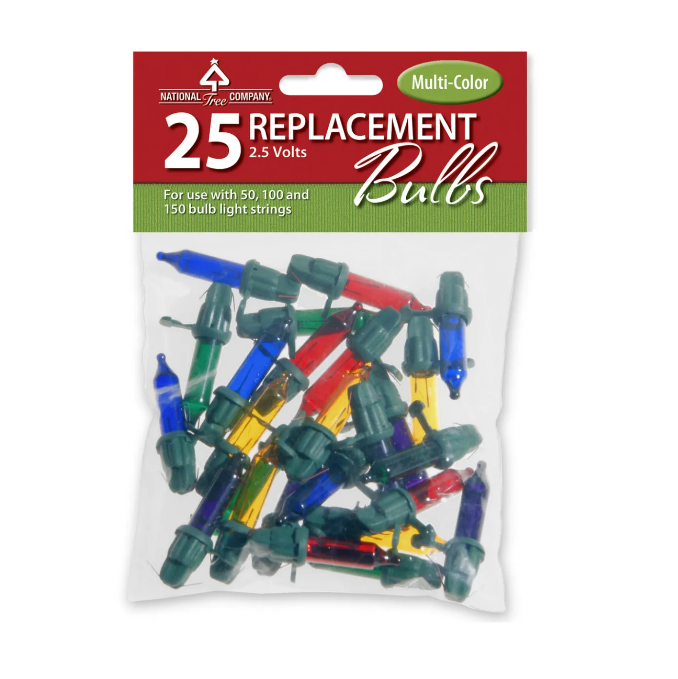 2.5 Volts 25-Pack Multicolor Incandescent Replacement Bulbs