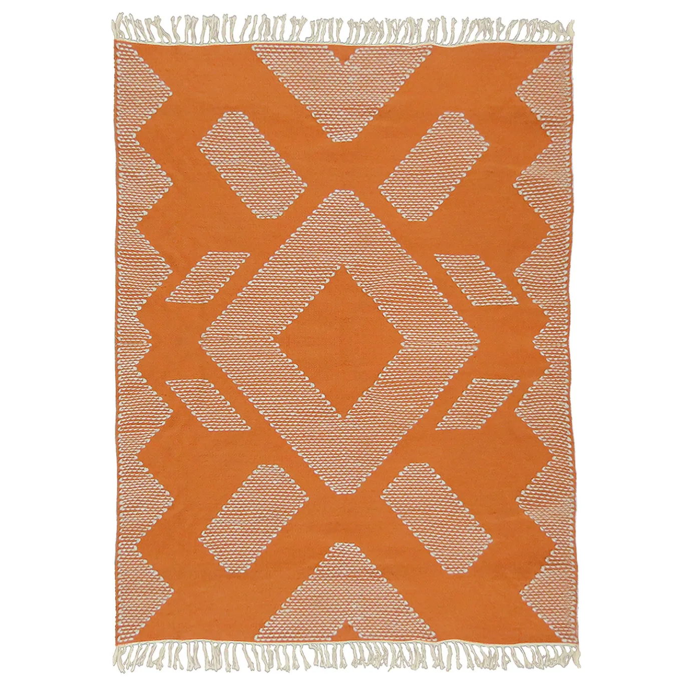 5x7 ft. Papaya Hand Woven Outdoor Rug
